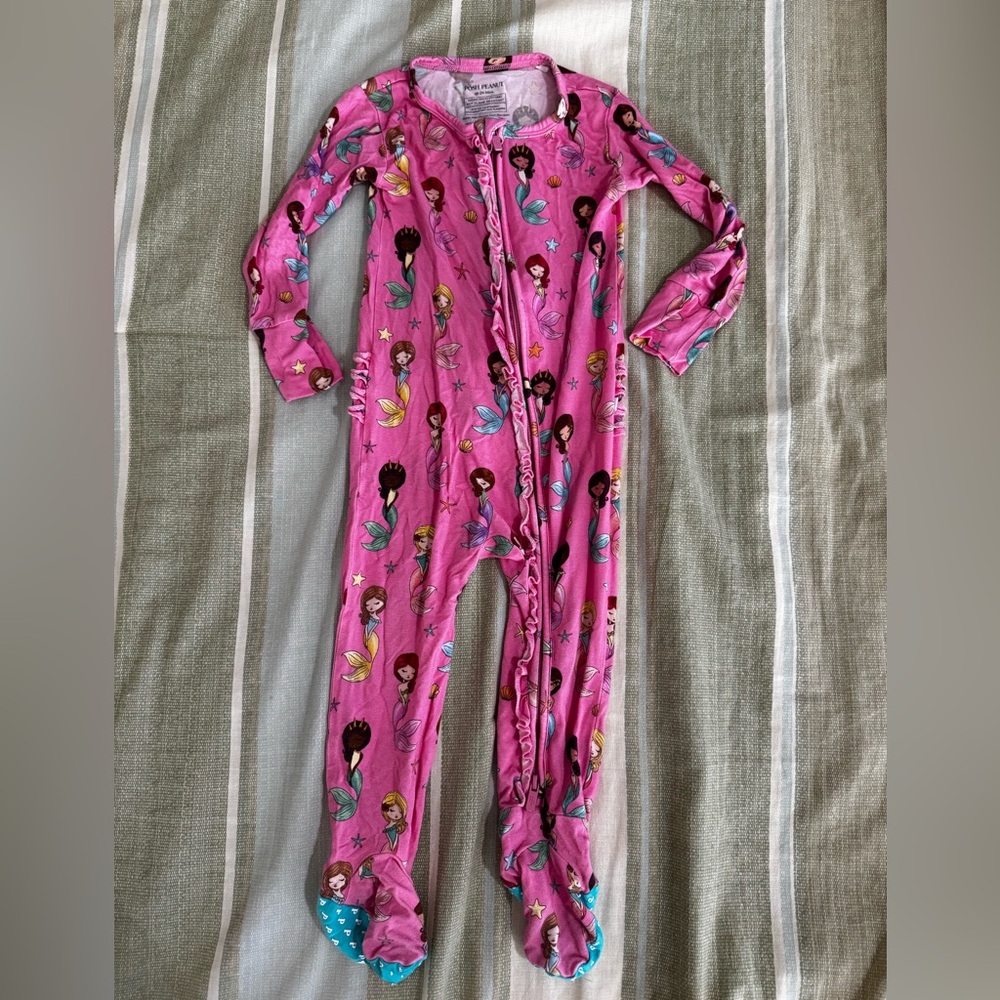 18-24m Posh Peanut mermaid ruffle footie zippy